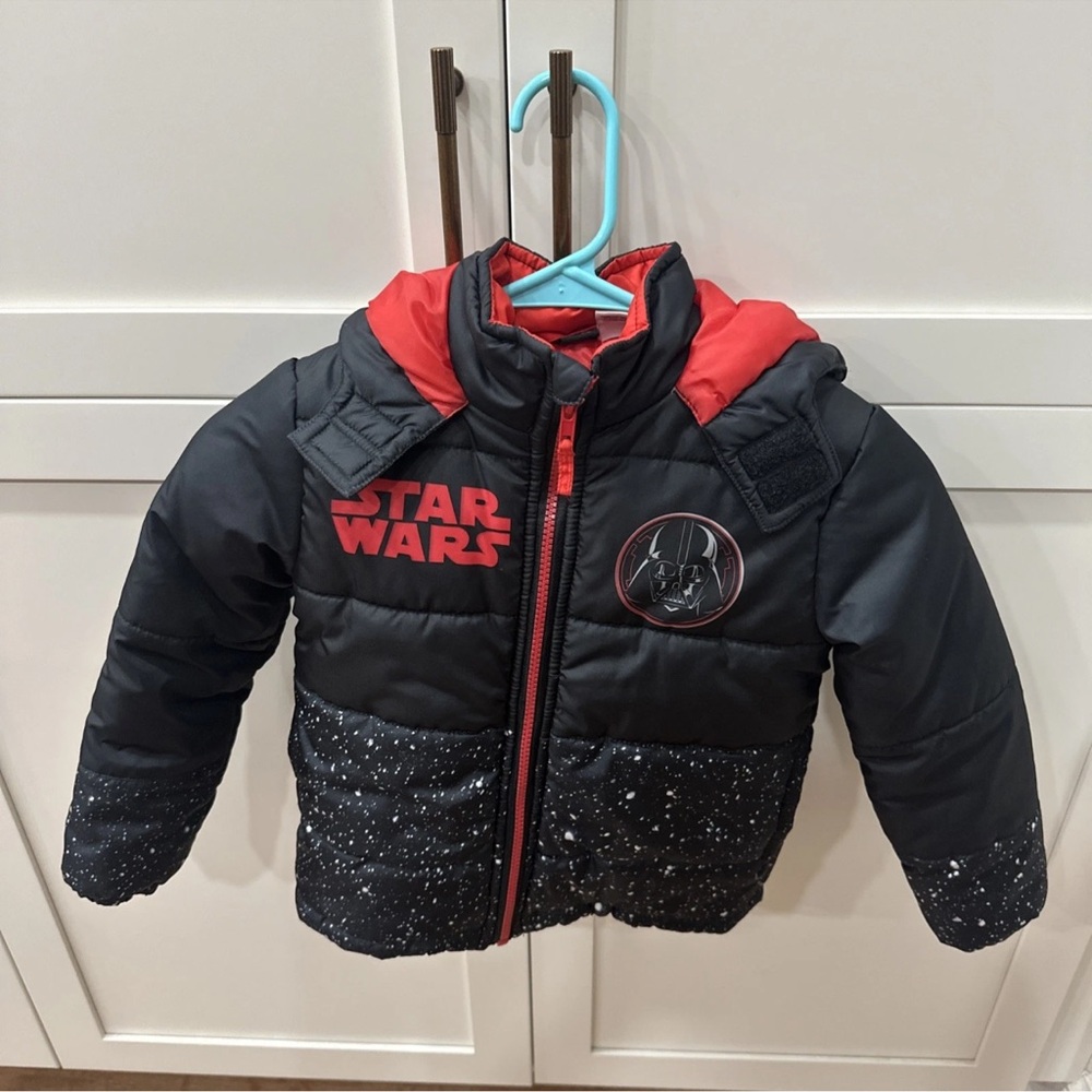 Disney Star Wars Vader Puffer Jacket Boys Size 5 Disneyland